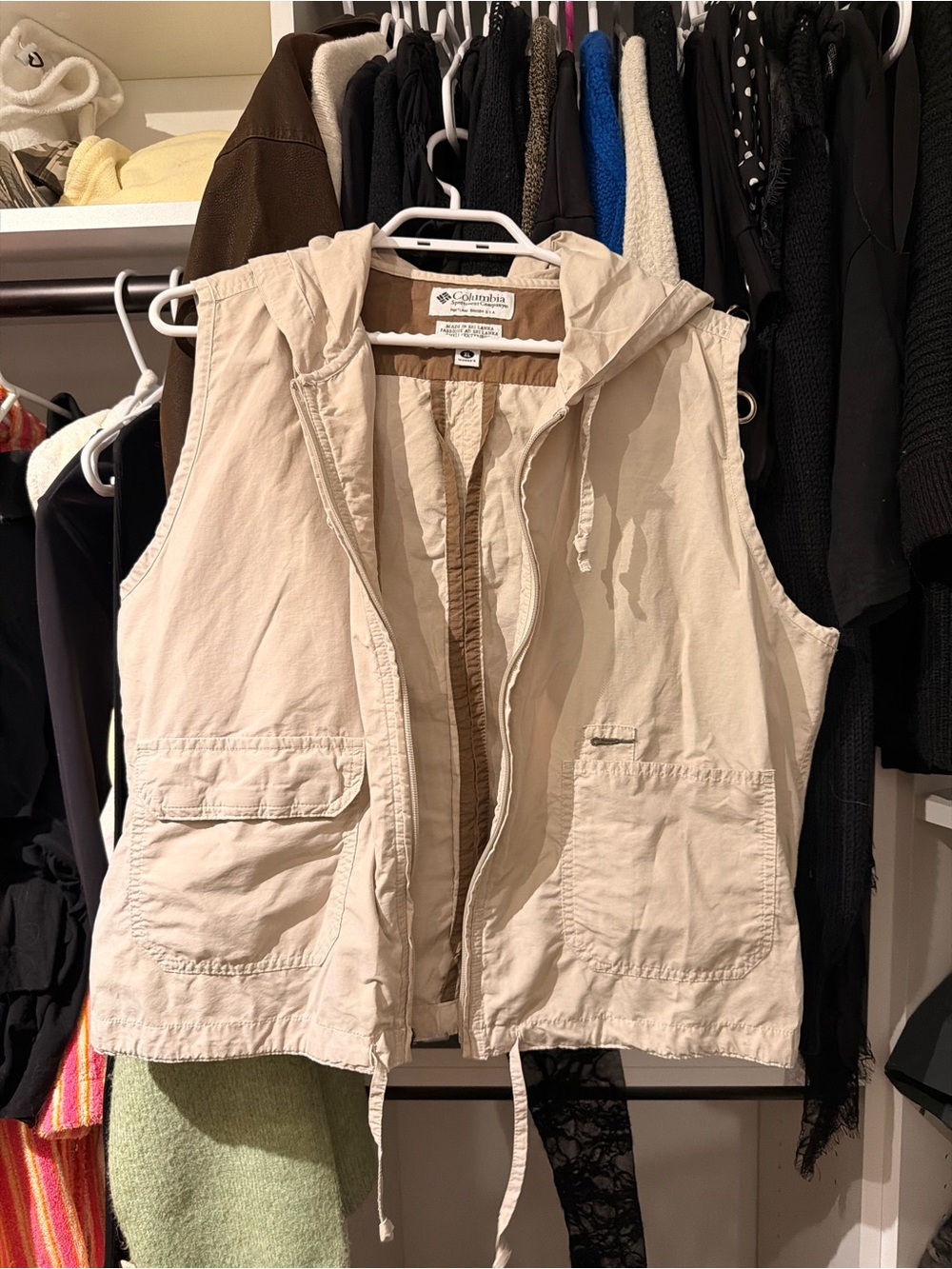 Columbia Women's Cream Hooded Utility Vest